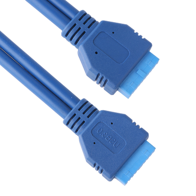 UL2725 28AWG*1P 1P+2C*24AWG Cable USB 3.0 20P Connnector 45P Blue PVC